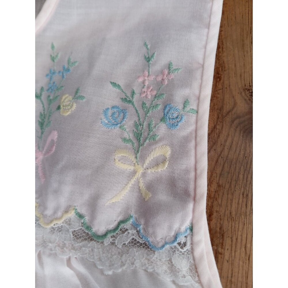 Vtg White Semi Sheer Cottagecore Prairie Slip Nightgown Womens L Sleeveless - Picture 3 of 7